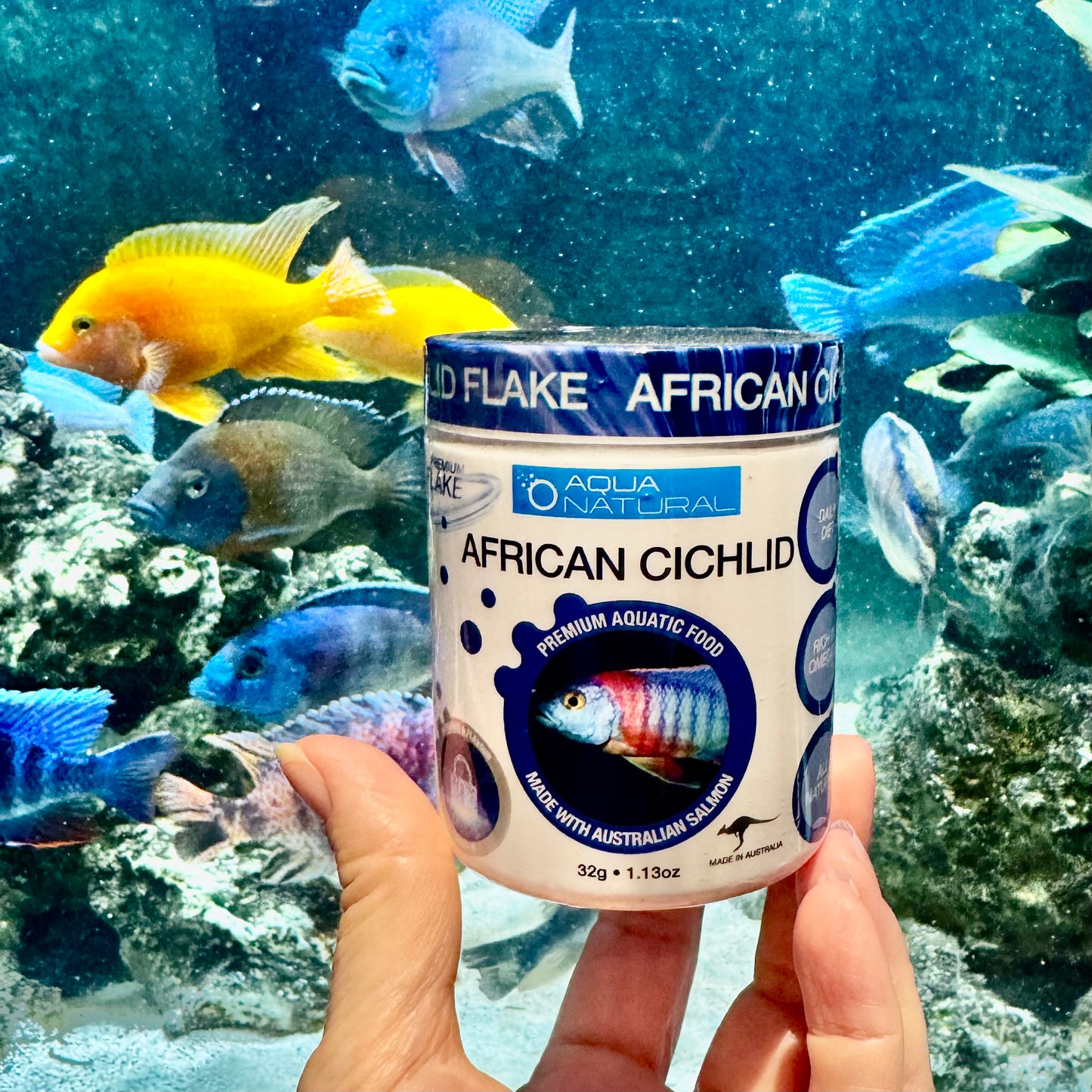 Aqua Natural Fish Food African Cichlid Flake 32g - Aqua Natural Where to buy African Cichlid Fish Food AquaNatural online in Australia