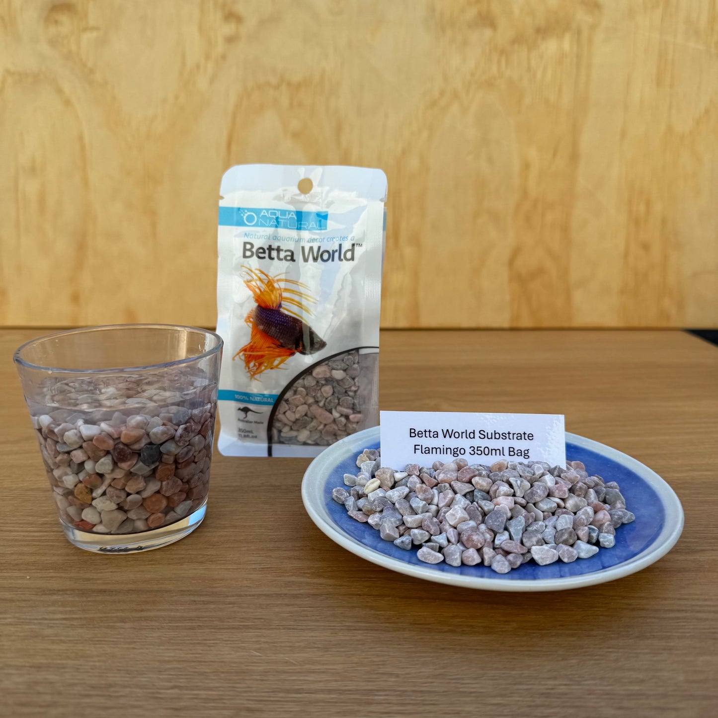 Aqua Natural Hardscaping Flamingo Gravel Aqua Natural Betta World Substrate 350g Bag Aqua Natural Betta World Substrate for your Siamese Fighter Fish Tank