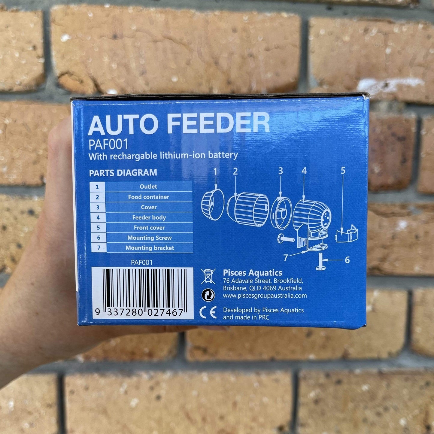 Scapeshop.com.au Fish Feeder Pisces Rechargeable USB Auto Fish Feeder - PAF001