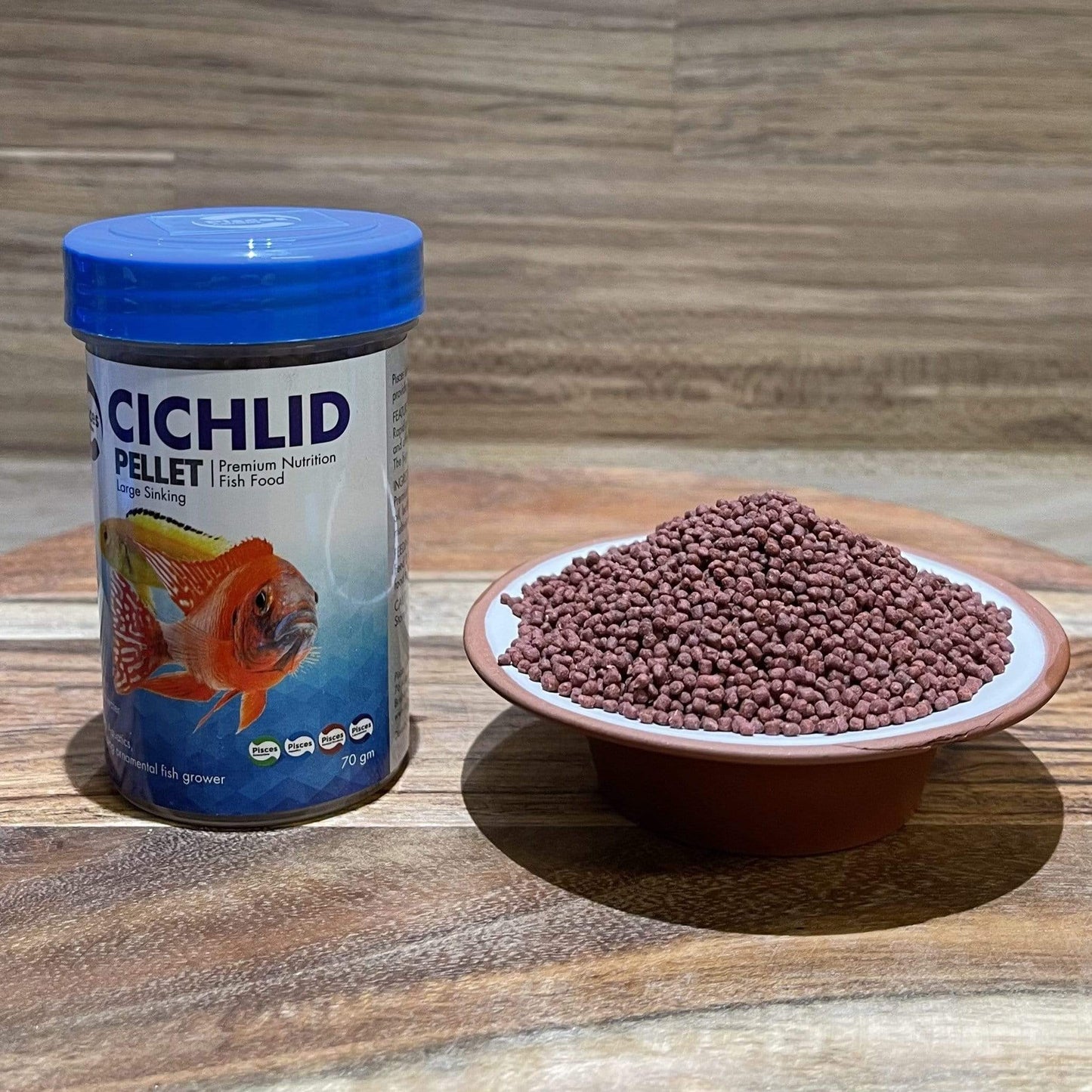 Scapeshop.com.au Fish Food Small - 70g Cichlid Pellets Sinking Large (3mm Pellets)