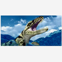 Reptile Realm Aqua Natural 2 foot (40cm high by 60cm wide) Dakosaurus Dinosaur Poster Background Dakosaurus Dinosaur Background - Tank Terrarium