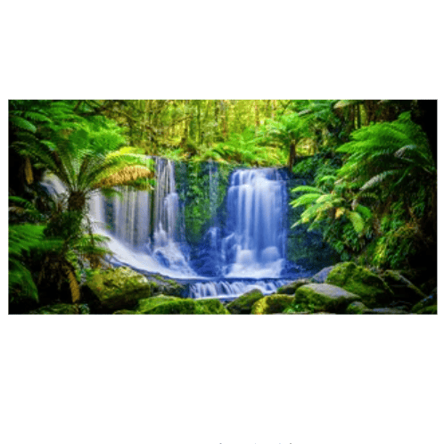 Reptile Realm Aqua Natural 2 foot (40cm high by 60cm wide) Tasmanian Rainforest Waterfall Poster Background Tasmanian Waterfall Poster Background - Tank Terrarium Australia