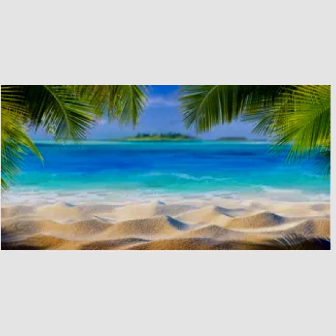 Reptile Realm Aqua Natural Paradise Beach Poster Background Paradise Beach Poster Background - Tank Terrarium Australia