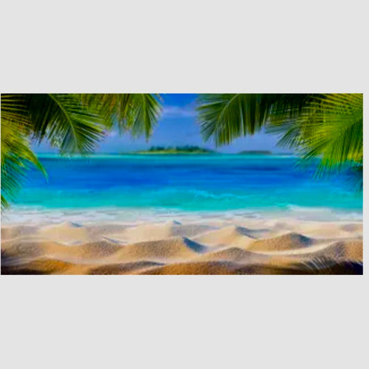 Reptile Realm Aqua Natural Paradise Beach Poster Background Paradise Beach Poster Background - Tank Terrarium Australia