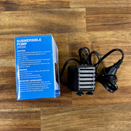 Pisces Aquatics Aquarium Pump Aquarium Submersible Pump 500L/hr Aquarium Submersible Pump 500L/hr