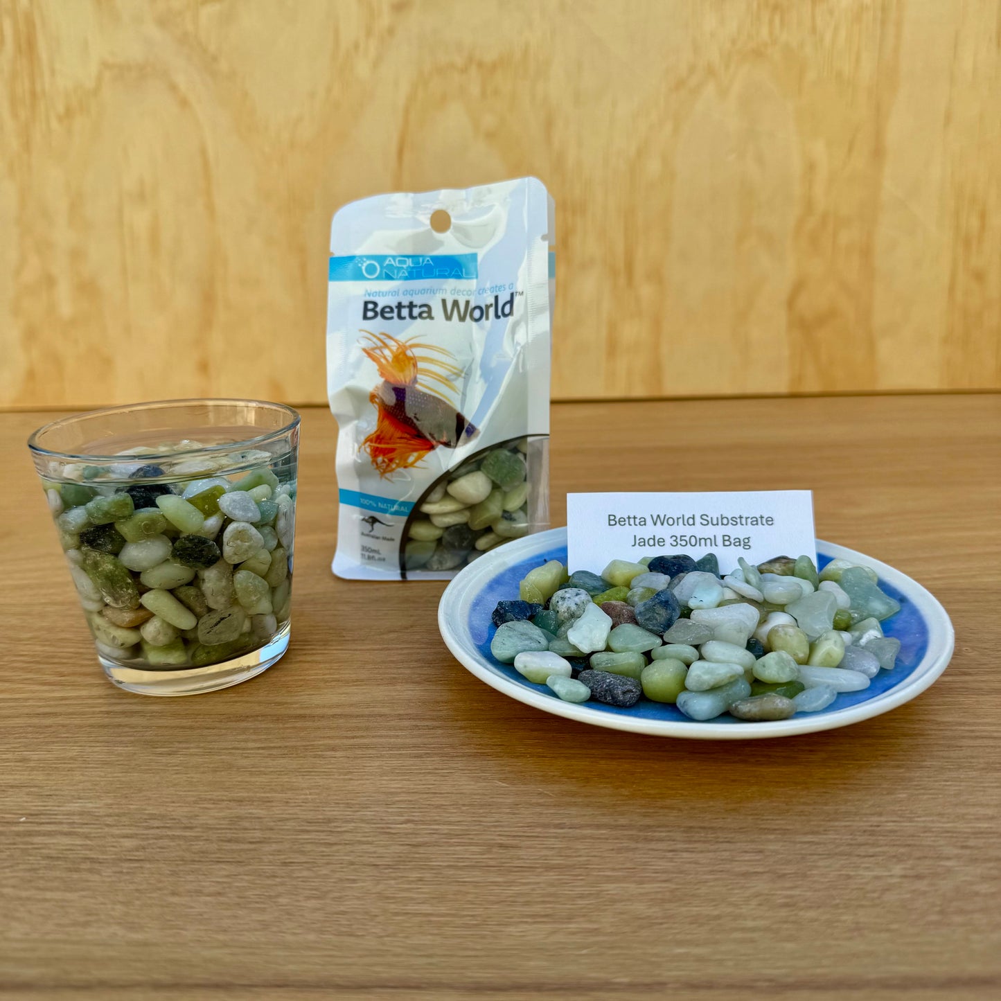 Aqua Natural Hardscaping Jade Pebbles Aqua Natural Betta World Substrate 350g Bag Aqua Natural Betta World Substrate for your Siamese Fighter Fish Tank