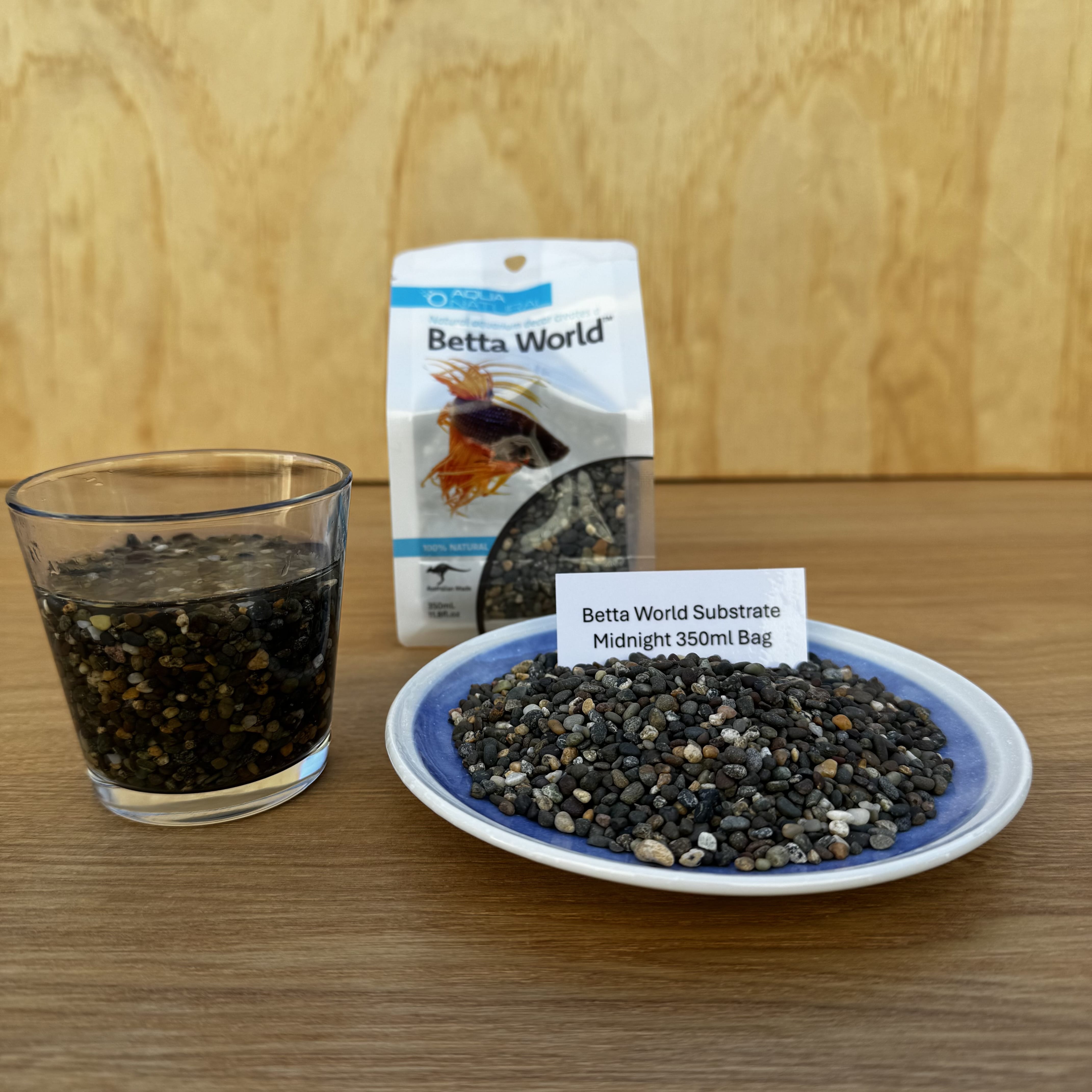 Aqua Natural Hardscaping Midnight Gravel Aqua Natural Betta World Substrate 350g Bag Aqua Natural Betta World Substrate for your Siamese Fighter Fish Tank