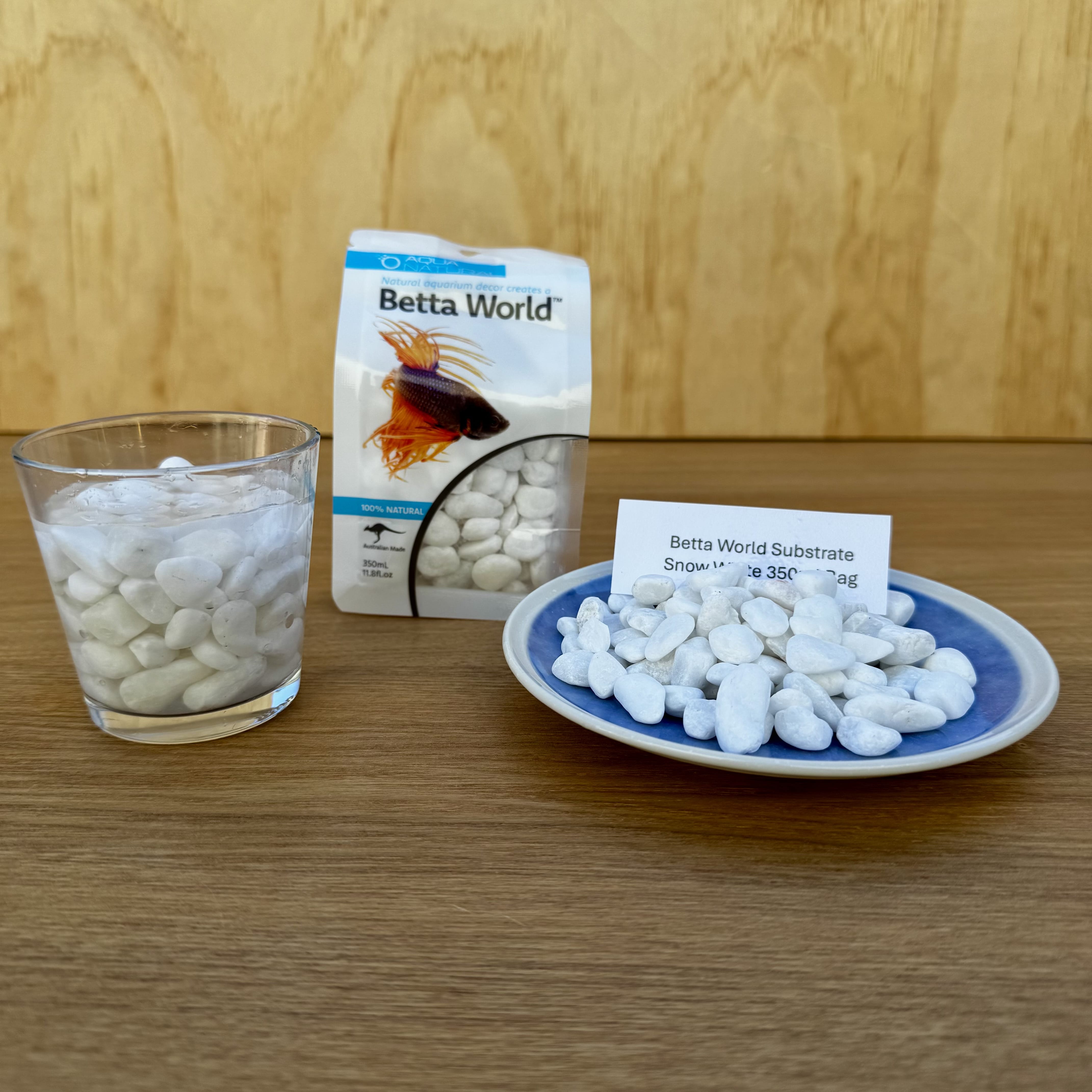 Aqua Natural Hardscaping Snow White Pebbles Aqua Natural Betta World Substrate 350g Bag Aqua Natural Betta World Substrate for your Siamese Fighter Fish Tank