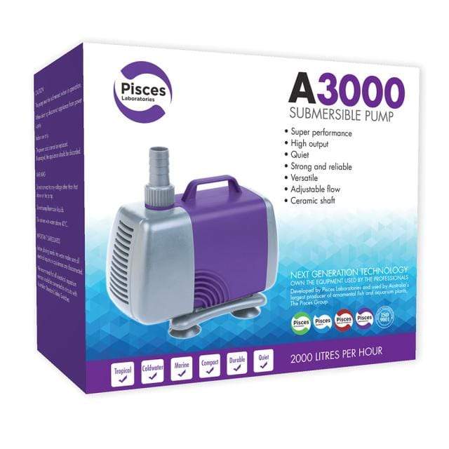 Pisces Enterprises Aquarium Filter Submersible Water Pump A3000