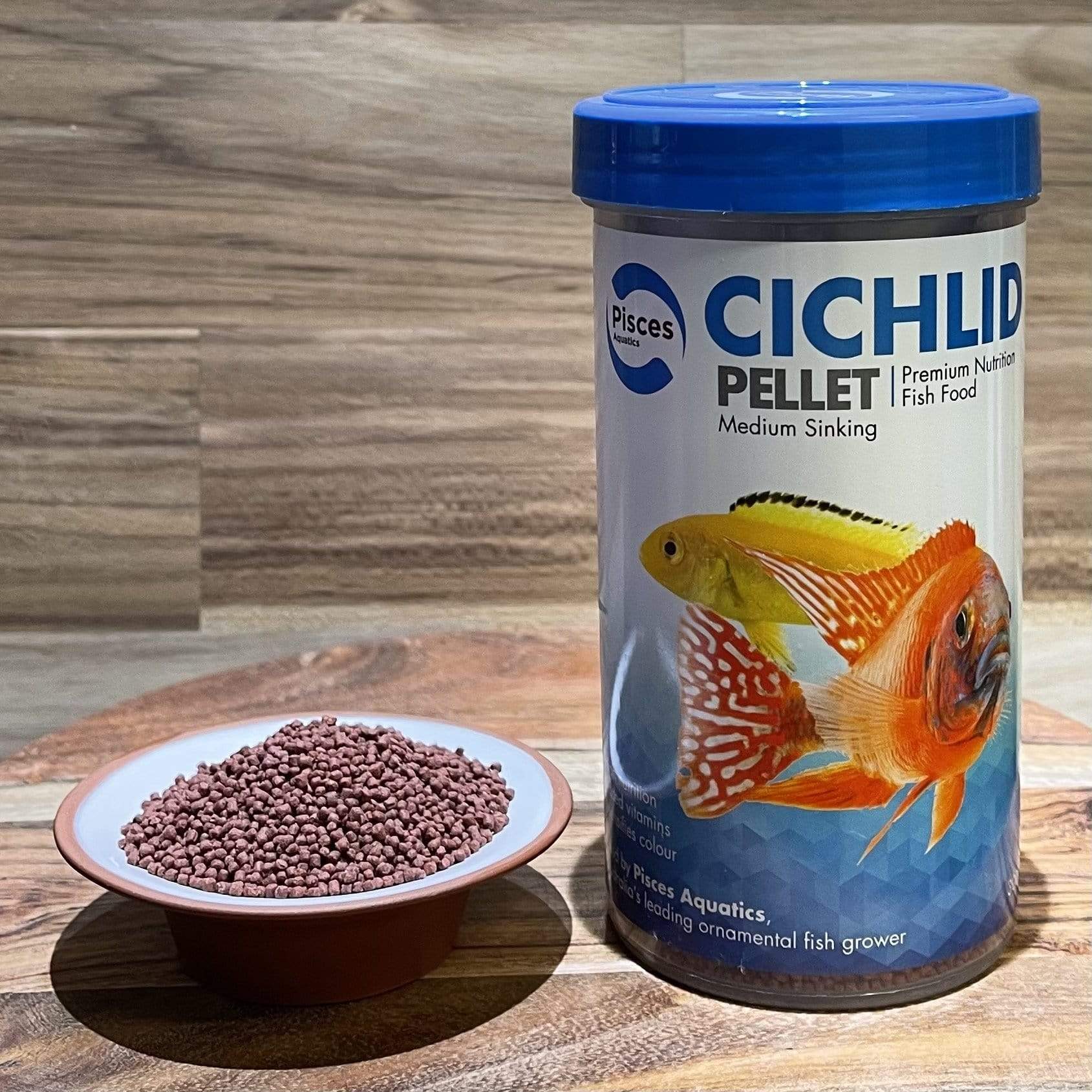 Scapeshop.com.au Fish Food Large - 300g Cichlid Pellets Sinking Medium (2mm Pellets)